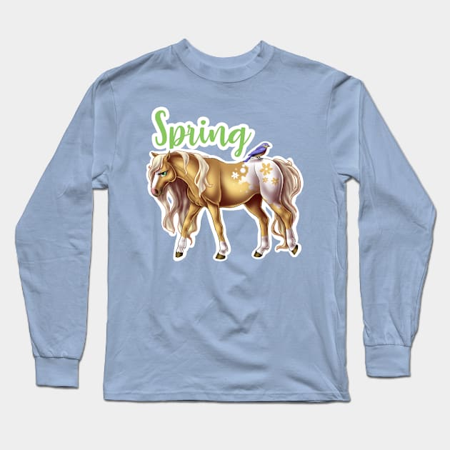 Springtime Pony Long Sleeve T-Shirt by Unicornarama